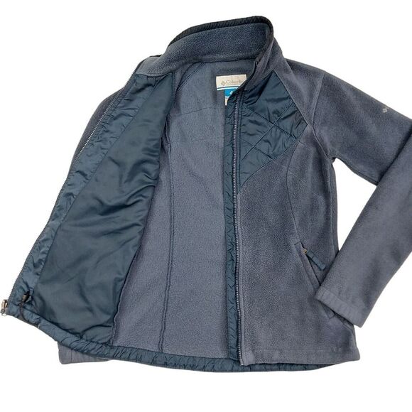 Columbia Interchange Fleece Jacket Womens Small Green Full Zip Cozy Outdoor - Picture 7 of 9